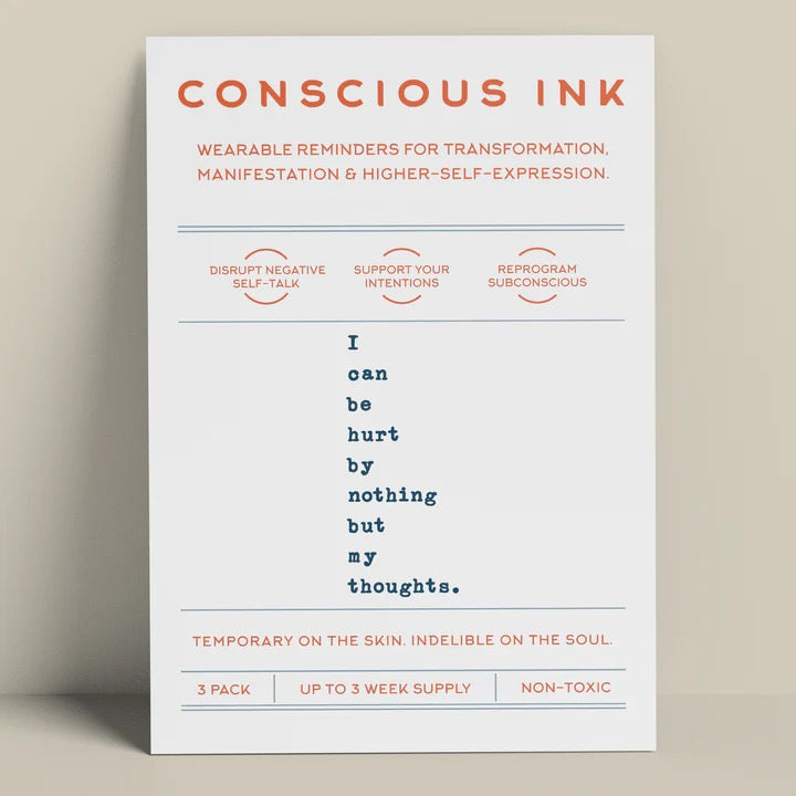 Conscious Ink 3-pack: I Can Be Hurt By Nothing But My Thoughts