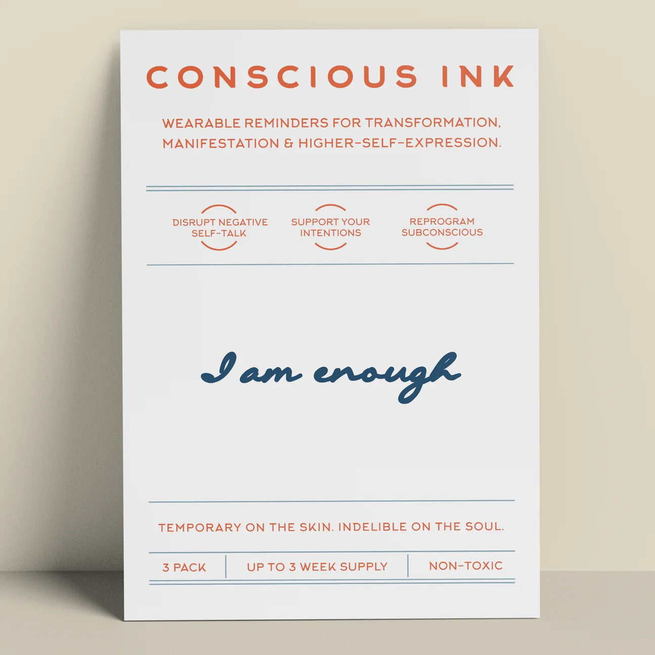 Conscious Ink 3-pack: I am enough