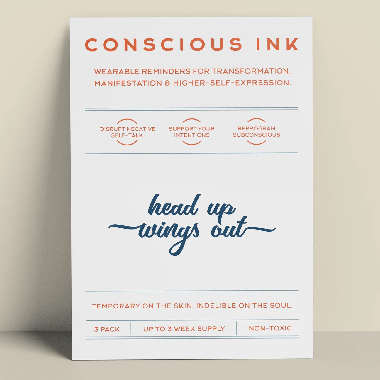 Conscious Ink 3-pack: Heads up Wings Out