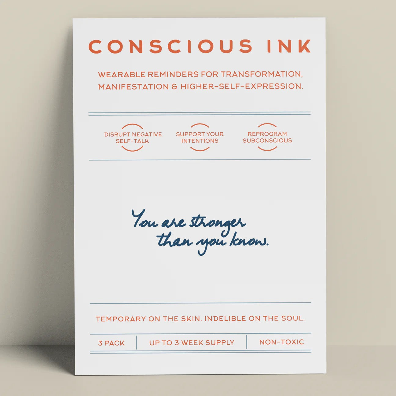 Conscious Ink 3-pack: Stronger Than You Know