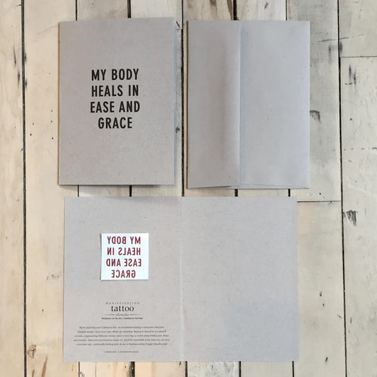 Conscious Ink Greeting Card: My Body Heals in Ease and Grace