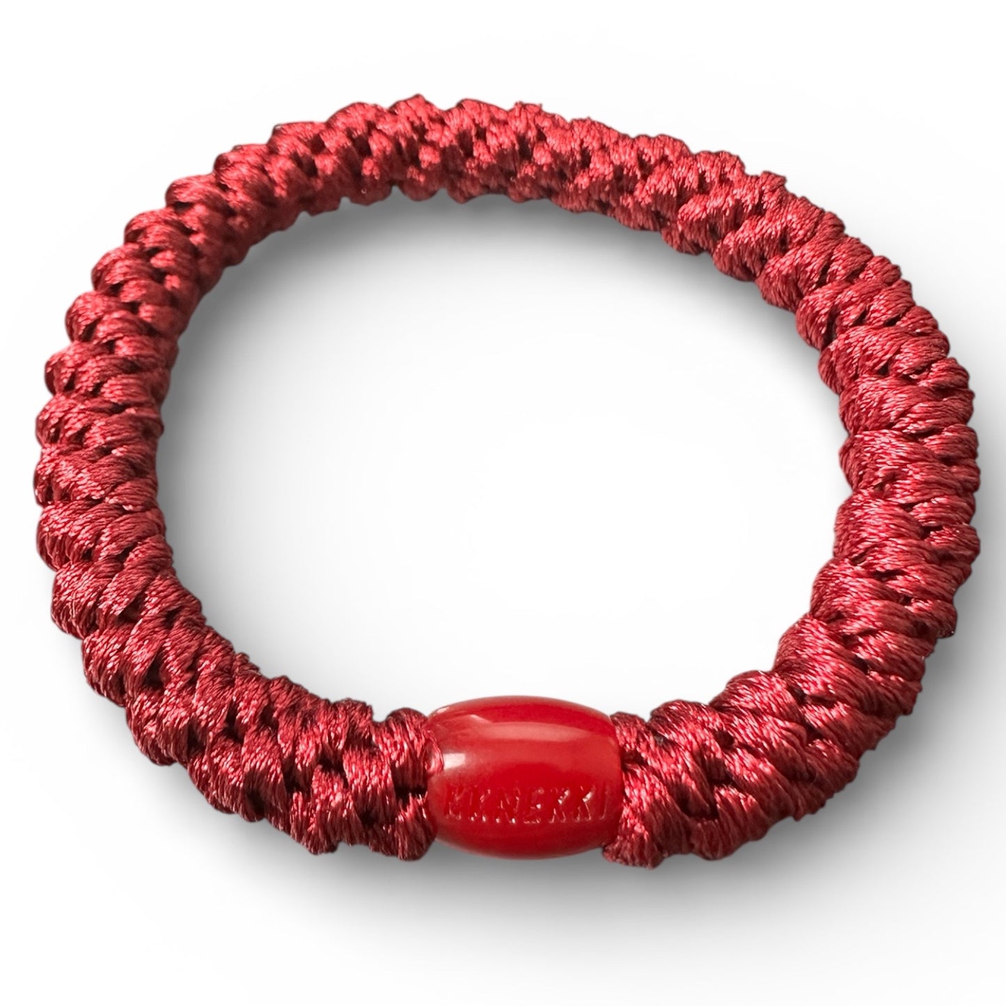 KKNEKKI Burgundy hair elastic on an angle