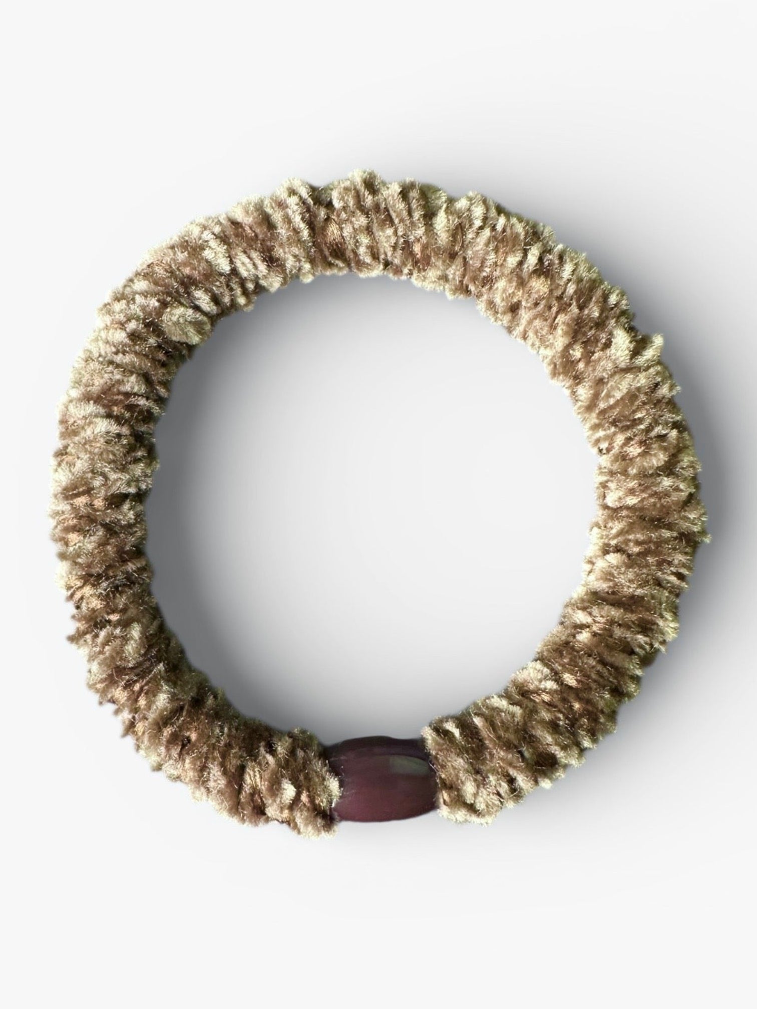 KKNEKKI textured velvet hair tie in Coffee color
