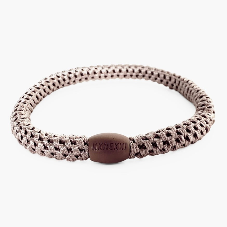 KKNEKKI Black Slim hair tie on  white background