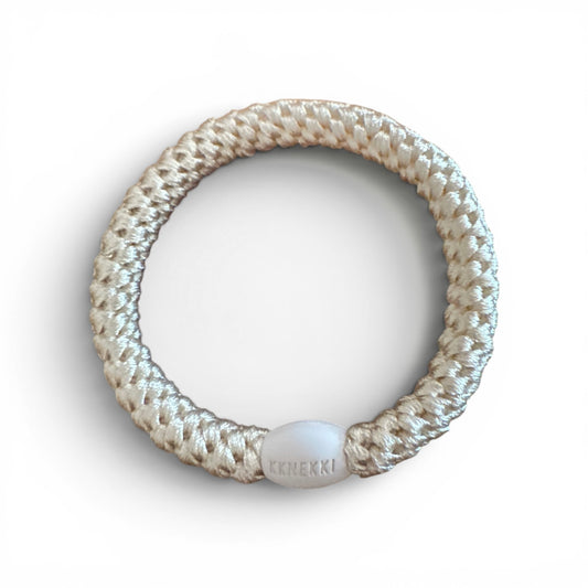KKNEKKI Linen hair elastic on white background