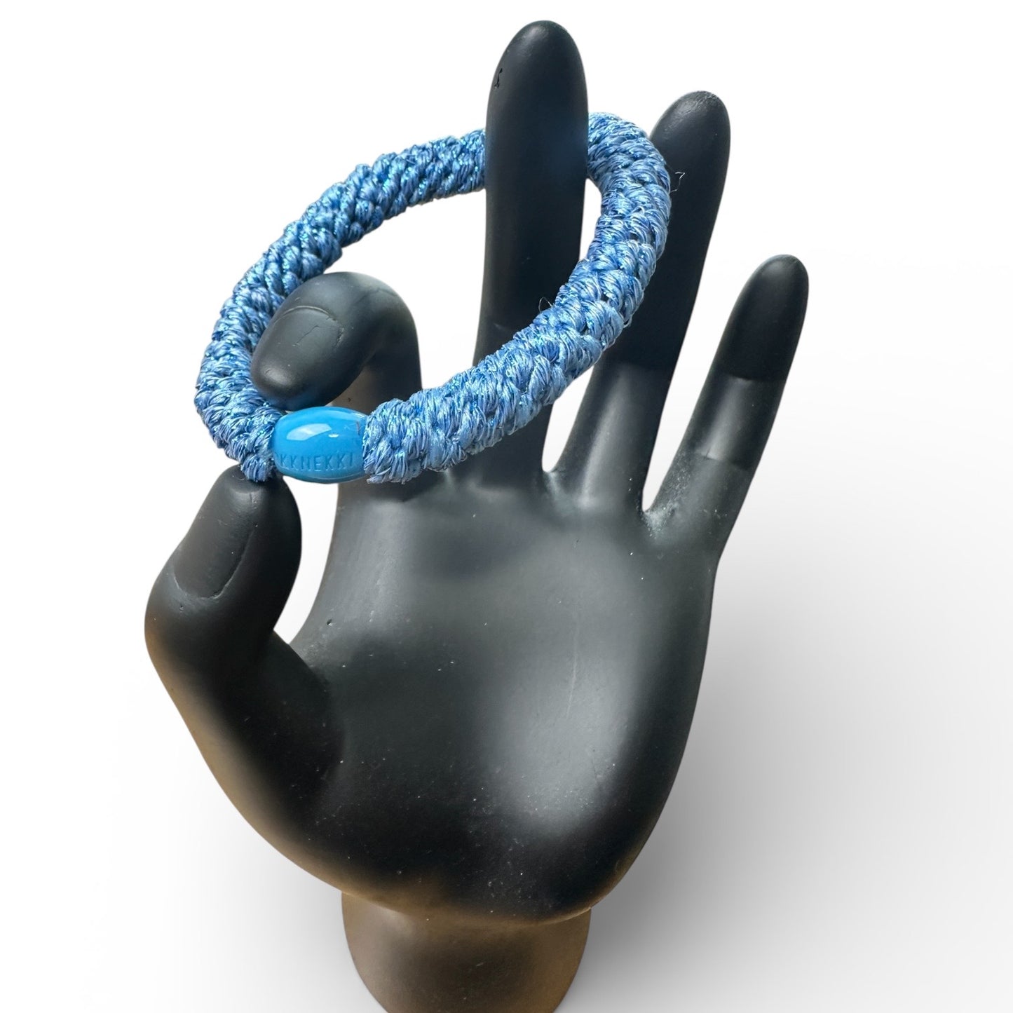 KKNEKKI Metallic Blue Dark hair ties elastics