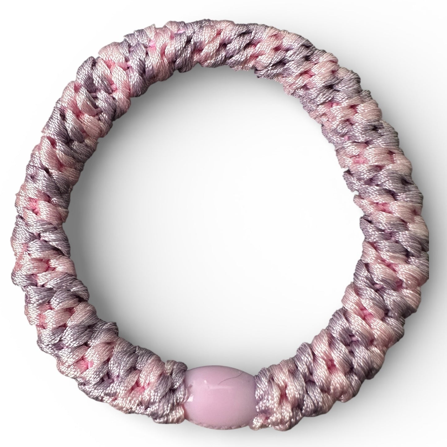 KKNEKKI Pink & Very Light Purple hair elastic on a white background